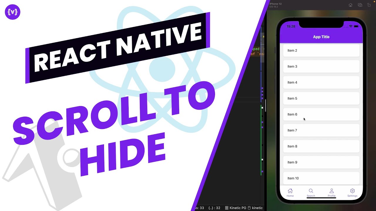 React Native Library Scroll To Hide Simple!