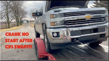 LML Duramax With High Flow Kit And CP3 Swap WONT START!!!