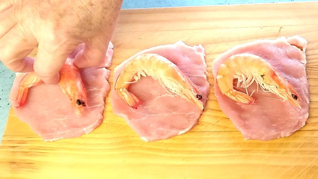 Cena rápida en 10 MINUTOS, Todos te pedirán la receta, increíblemente delicioso lomo con langostinos