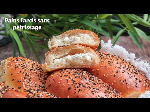 les-minis-pains-farcis-sans-pétrissage,-recette-rapide