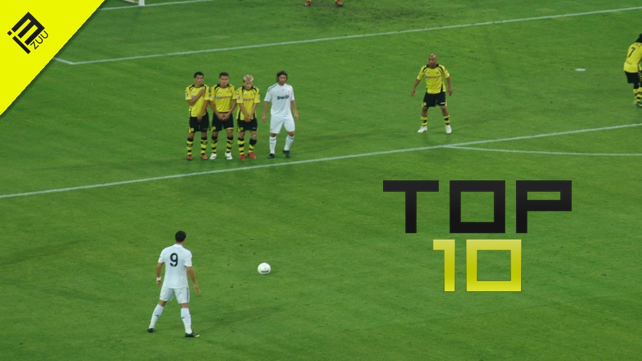 أفضل 10 ركلات حرة Top 10 Free Kicks YouTube