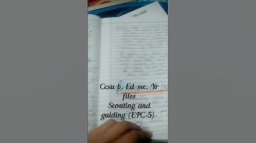 ccsu file bed 2 yr scouting and guiding #b.ed#ccsu #ccsuniversity #b.edsyllabus