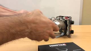 MiniTak laser tachometer measuring RPM of a Heater Fan