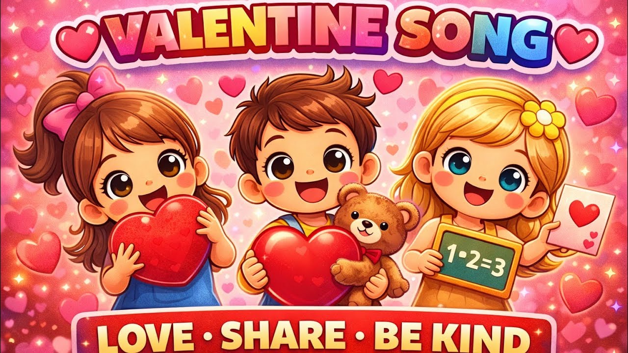 Песня ко Дню святого Валентина для детей 💖 Любовь, взаимопомощь и доброта | JAZ Kiddies