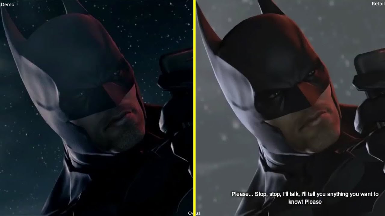 Batman Arkham Origins E3 2013 Demo vs Retail Xbox 360 Graphics Comparison -  YouTube