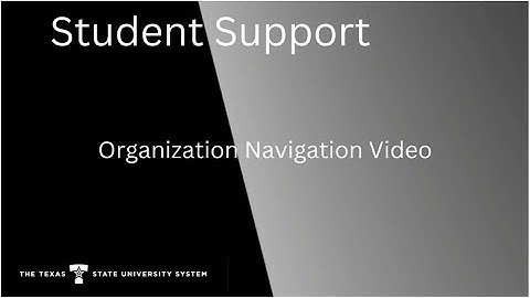 Student Support Org Navigation