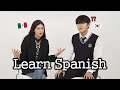 Korean Teenager Learn Spanish from Mexican For The First Time!! (K-POP IDOL's Spanish)