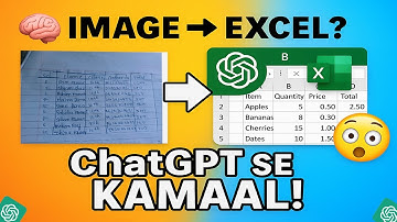 "Image ko Excel Sheet Me Convert Karein ChatGPT Se | AI Excel Hack