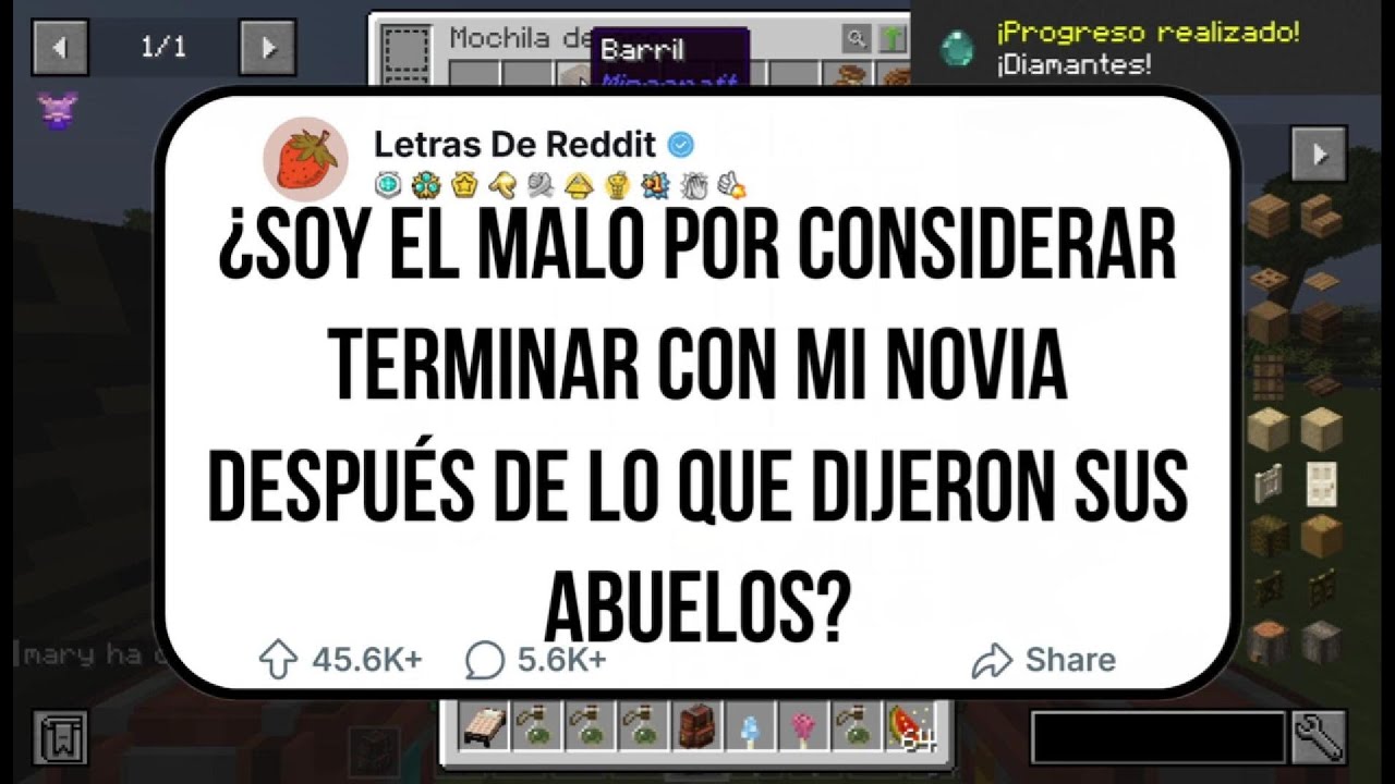 SOY EL MALO POR Considerar dejar a mi novia por lo que dijeron sus abuelos