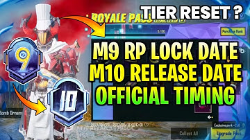 M10 Royal Pass Release Date, M9 Rp Lock Date // Tier Reset ? Full Information