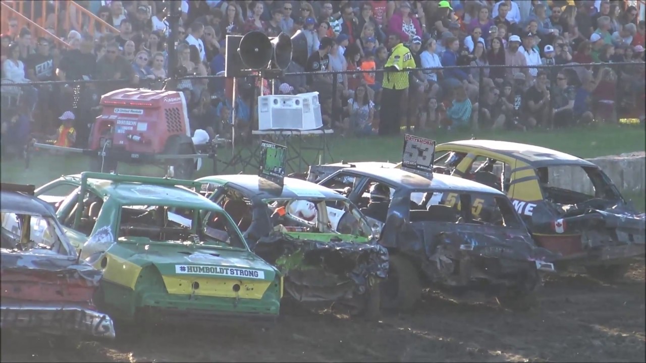 demolition derby 2018 BROOKLIN DEMO DERBY FULLSIZE STRAIGHT STOCK FEATURE