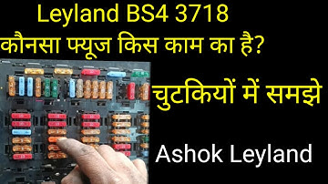 Leyland Bs4 truck Fusebox And Relay ki Puri Jankari. Full Practical Knowledge Fuse And Relay.