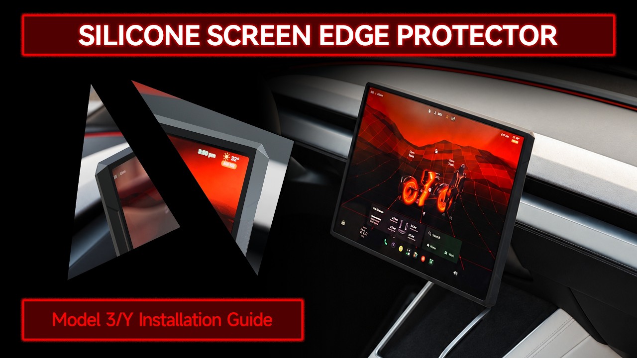 Model 3/Y Installation Guide - Silicone Screen Edge Protector - YouTube
