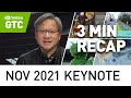 GTC November 2021 Keynote Highlights with NVIDIA CEO Jensen Huang