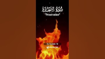 Surah As-Sajdah (Prostration) 13 | Urdu | Hindi Audio Translation |  سورة السجدة