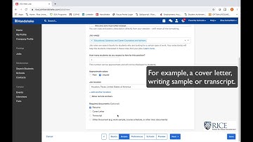How to post an on-campus opportunity in Handshake: Employer Video