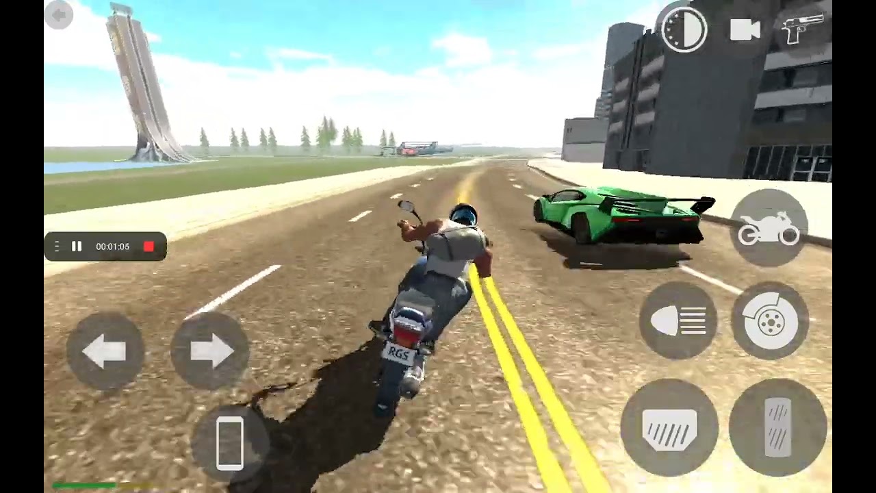 Indian bike racer jurassic fight