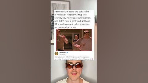 Seann William Scott, the bold Stifler in American Pie (1999-2012), was secretly shy, nervous around