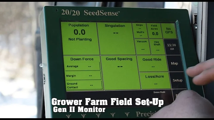 Precision Planting 20/20 Gen 2 Monitor - Grower Farm Field Set Up