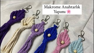 Makrome Anahtarlık/Macrame Keychain #diy #macrame #macrametutorial