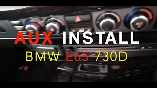 BMW E65 730 AUX Wire Install - Get MP3's in Da Old Girl. Sorry no Coding in  this vid just hook up 