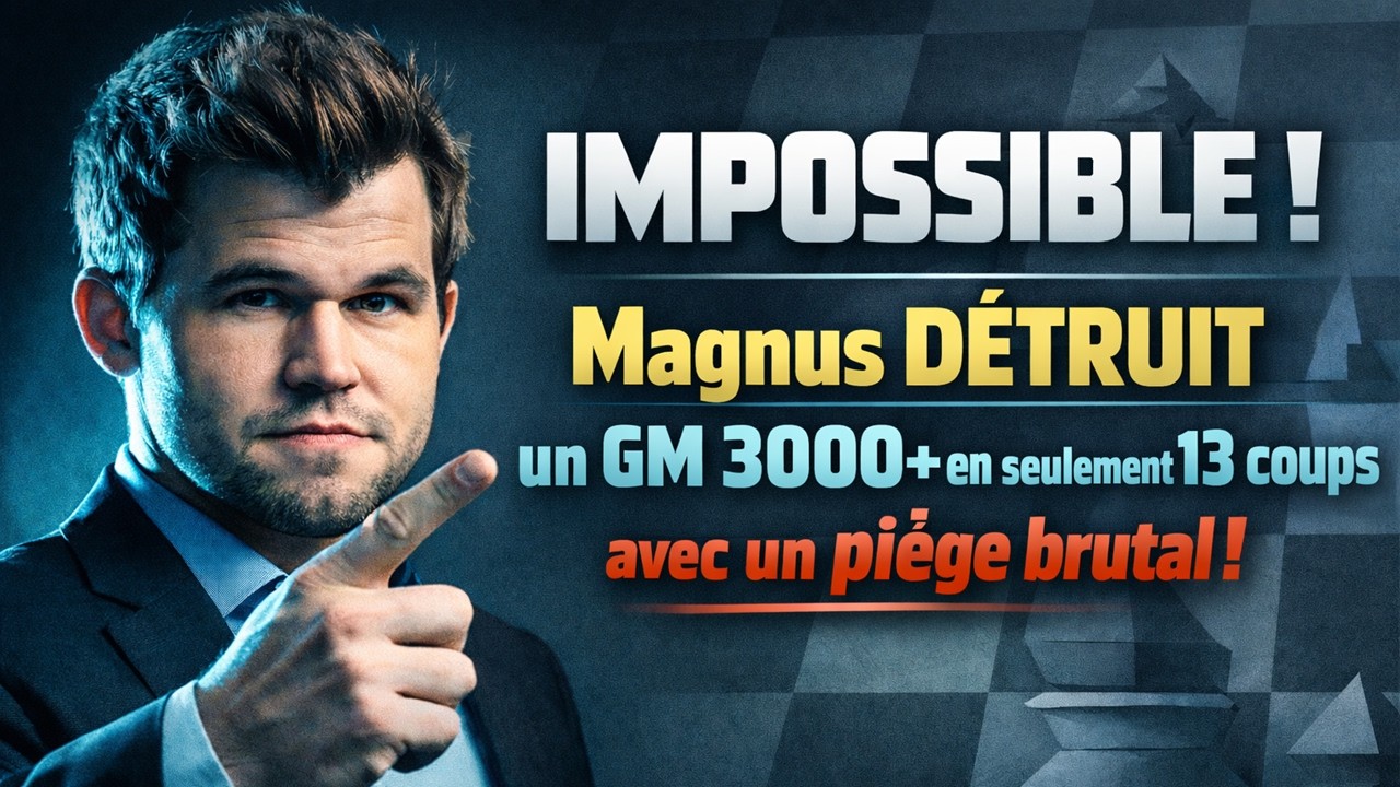 IMPOSSIBLE ! Magnus DÉTRUIT un GM 3000+ en seulement 13 coups avec un piège brutal !