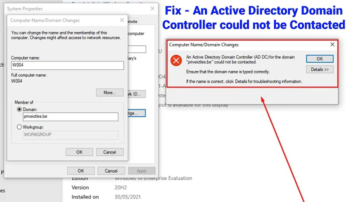 Fix: An Active Directory Domain Controller Could Not be Contacted | cannot connect to domain