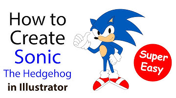 How to create sonic the hedgehog with color in adobe illustrator