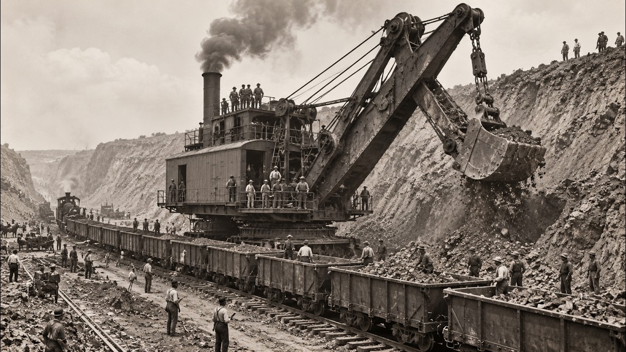 In 1910, at the bottom of a rock canyon in Panama, a 95-ton iron machine on railroad tracks swung a steel dipper into the face of the cut, closed its ...