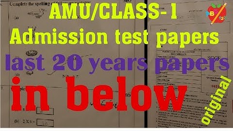 AMU first class Admission test papers for 2023 2024 l AMU 1st class exam l first entrance test paper
