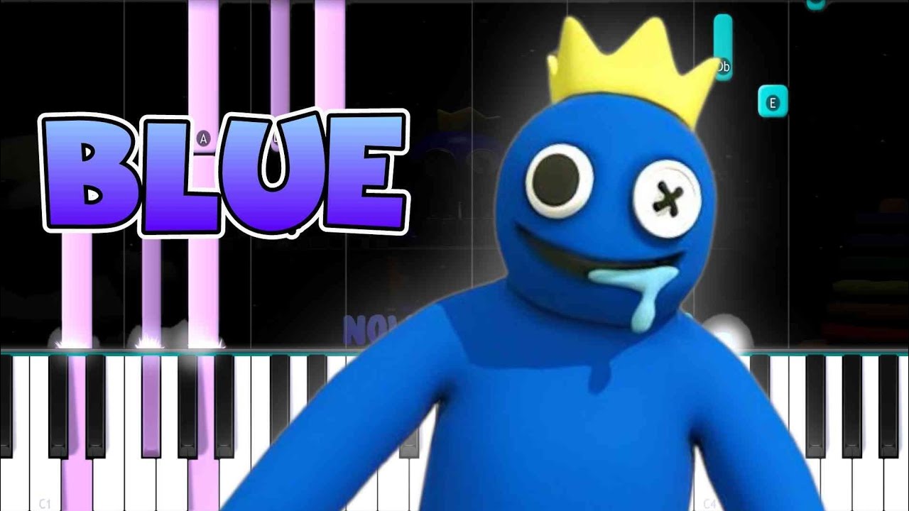 BLUE - Rainbow Friends Animated Song | (Roblox) PIANO EASY