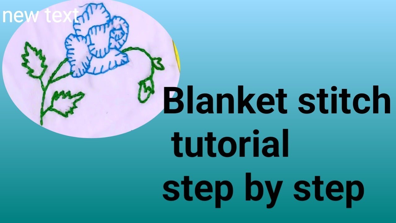 blanket stitch embroidery design / hand embroidery for beginners / hand