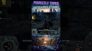 Perfectly Timed Artillery Strike - Fallout 4 #gaming #fallout4 #shorts