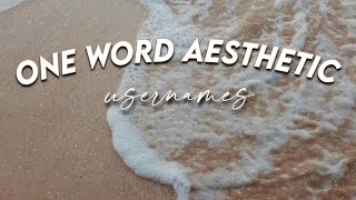ONE WORD AESTHETIC USERNAMES | caramel