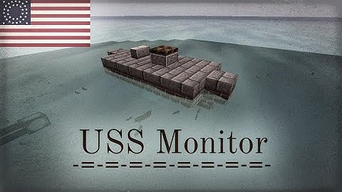(Warning: bad audio) MINECRAFT USS MONITOR TUTORIAL. (1:5 SCALE)