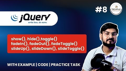 jQuery Effects Explained | hide(), show(), toggle(), slide & fade Methods | jQuery Tutorial