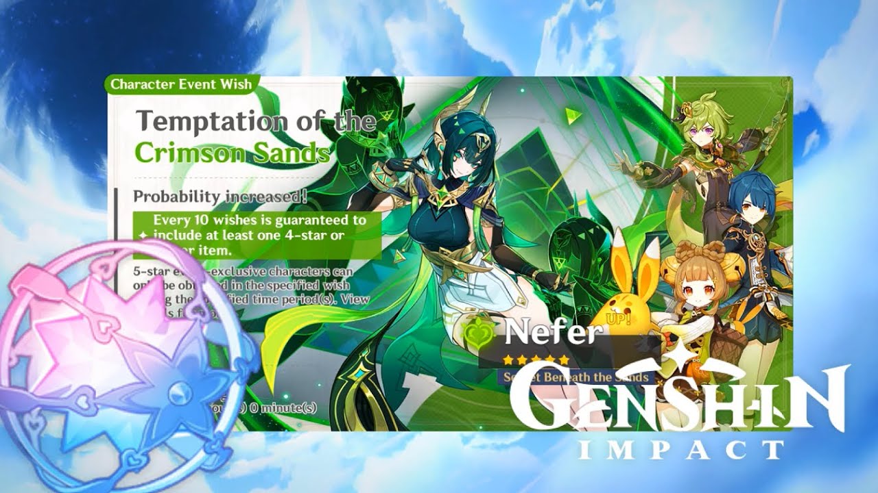 Nefer Banner Wishing 200 Fate - Genshin Impact - YouTube