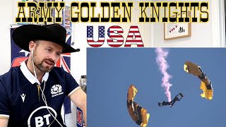 SCOTTISH GUY Reacts To Army Golden Knights Parachute Team 2016 (4K)