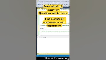 How to find number of employees in each department #shorts #sql #sqlqueries #sqlinterview #coding