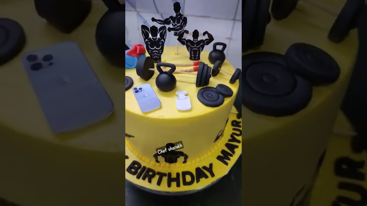 Birthday cake gym lover