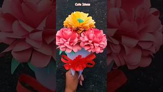 cute Beautiful Paper vase 🏺// Handmand #diy #craft flowers vase💐🌸#shortsviral