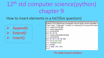 12th computer science chapter 9| python list |part 2