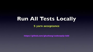 Locally - Codeceptjs-BDD Scenarios run on your Local environment