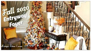 New* Fall Entryway and Foyer Decorate With Me | Kenya's Decor Corner #falldecoratewithme #falldecor