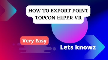 How to export point Topcon Hiper vr | Export point from GPS | GPS se point kesy export hoty hn