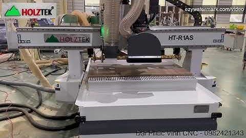 Holztek / máy cnc router 1 đầu thay dao tự động + cùm lưỡi cưa cắt đa hướng HT-R1AS