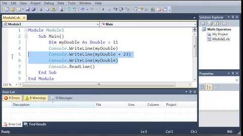 Visual Basic Tutorial   10   More On Math Operators