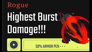 Farever Highest Burst Damage Rogue Build!