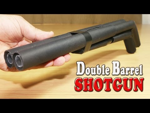 How To Make A Paper Double Barrel Shotgun That Shoots Double Bullets