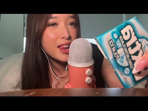 ASMR detailed yap sesh + gum chewing (confidence, nails, uni, skincare) tinglyyy